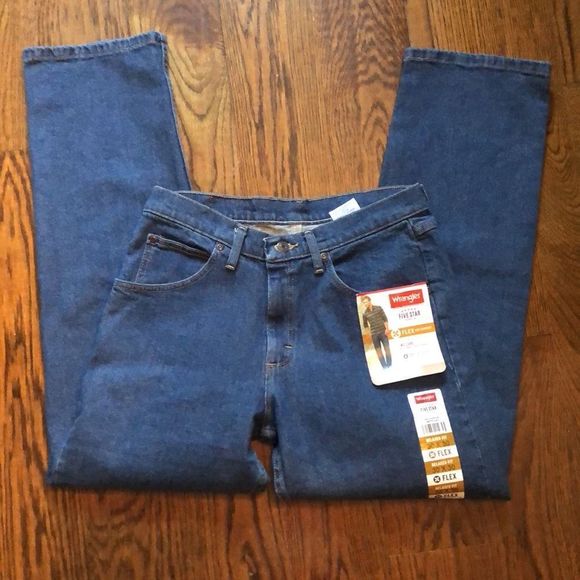 WRANGLER Men’s Relaxed Seat & Thigh Flex Fit Straight Leg Denim Jeans 30x30 NWT - Picture 10 of 10